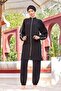 Sports lycra full coverage hijab swimsuit maddıe 4581 black - 7