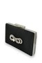 Black Color Satin Crystal Stone Evening Dress Bag Evening Bag Henna Bridal Bag Clutch Portfolio - 2