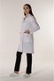 White Women Doctor Nurse Teacher Pharmacist Apron Open Collar - 4