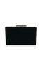 Black Color Suede Evening Dress Bag Evening Bag Henna Prom Invitation