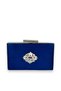 Navy Blue Color Satin Crystal Stone Evening Dress Bag Evening Bag Henna Bridal Bag Clutch