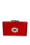 Red Color Satin Crystal Stone Evening Dress Bag Evening Bag Henna Bridal Bag