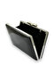 Black Kumsim Imported Evening Dress Bag with Silicone Coated Pearl Strap Evening Bag Henna - 3
