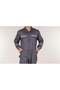 Gray Sleeved Jumpsuit with Reflective Stripes - 5