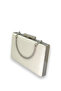 Crystal Patterned Evening Dress Bag – Metal Handle, Matte Leather-Look , Evening Event |   Black - 3