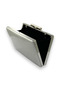 Silver Kumsim Imported Evening Dress Bag with Silicone Coated Pearl Strap Evening Bag Henna - 3