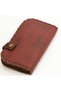 Large Wallet with Cat and Dog Figures Ethnic Bohemian Retro Vintage Style - Bordo - 4