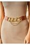 Chain Detailed Elastic Women's Belt Dress Belt Shirt Belt Coat Belt Stone Belt Pants - 5