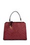 Elanor Burgundy Zigzag Hand and Shoulder Bag - 4
