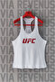 قميص رياضي بدون أكمام مطبوع من Ufc من الأمام والخلف - 2
