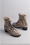 Selection Y075 Genuine Leather Special Production Heeled Women's Boots (Heel Height: 4 cm) Beige Hopper - 6