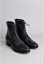 Select y075 genuine leather special production high heel women's boot (heel height: 4 cm) black