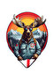 13X10 cm Mountaineer Reindeer Car and Motorcycle Windshield Sticker