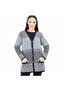 Women's Short Black and White Patterned Buttoned Knitwear Winter Mother Cardigan with Pockets