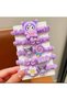 Kuromi Sanrio Kawaii Korean 5-Piece Rubber Bagel Hair Clasp Set Teen Girls Princess Birthday School Gift
