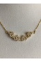 Gold Stone Clover Heart Steel Necklace 316L Tarnish Free Guaranteed (Openable Magnet) - 4