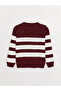 Crew Neck Striped Long Sleeve Boy's Knitwear Sweater - 4
