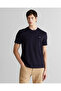 Men's Navy Blue Relaxed Fit Crew Neck T-Shirt