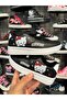 Kitty Printed Black Velcro Children's Sneakers - 3