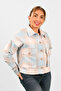 Blue-Beige Plaid Women's Shirt