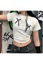 White Love to Love You Baby Bow Short Sleeve Crop