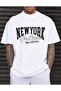 The Bronx Printed Unisex Cotton Round Neck White T-Shirt