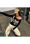 Black Gothic Cross Shoulder Open Long Sleeve Crop - 2