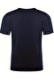 Wıfe Printed Cotton Round Neck Navy Blue T-Shirt - 2