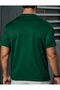 Miami Ctıy Printed Cotton Round Neck Green T-Shirt - 2