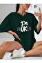 I'M Broken Printed Cotton Round Neck Black T-Shirt