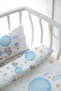 Mother's Side Crib Bedding Set (60X100) - for Baby Series - Blue Big Balloon Elephant - 5