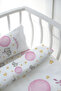 Mother's Side Crib Bedding Set (60X100) - for Baby Series - Pink Big Balloon Elephant - 5