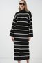 15890 Long Knitwear Dress - D. Black