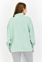 Women High Neck Solid Long Sleeve Sweater, Frosty Green - 4