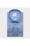 Men's Slim Fit Tericoton Blue Shirt 2100m2