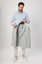 Vitao Men's Gray Italian Striped Linen Blended Spring-Summer Blazer Jacket - 5