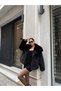 Chaped Wide Collar Pocket Detail Imported Lolita Fur - 5