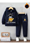 Printed Unisex Oversize Bottom Top Kids Set