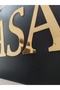 Black Mdf with Gold Mirror Plexi Writing Routing Sheet Sign 50X30 cm - 4