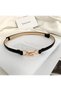 Black Adjustable Lock Buckle Women's Belt, Shirt Belt, Coat Belt, Dress Belt - 6
