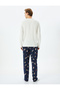 Christmas Themed Long Sleeve Knitted Pajamas Set - 4