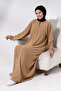 Cappuccino Women's Aerobin Hidden Zipper Hijab Ferace Dress - 5