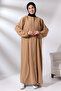 Cappuccino Women's Aerobin Hidden Zipper Hijab Ferace Dress