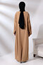 Cappuccino Women's Aerobin Hidden Zipper Hijab Ferace Dress - 7