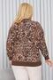 Plus Size Leopard Pattern Soft Sweater - 8