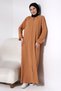 Salmon Women's Aerobin Hidden Zipper Hijab Ferace Dress - 4