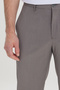 Men's Anthracite Slim Fit Narrow Cut Casual Trousers with Elastic Waist Side Pocket - 4