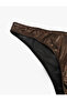 Tulle Leaf Printed Shiny Women's Brazilian Panties - 3
