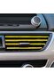 Gold Car Interior Air Conditioner Ventilation Grille - Decorative Strip Trim Set - 3