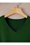 Women's Green V-Neck Regular T-Shirt - 2